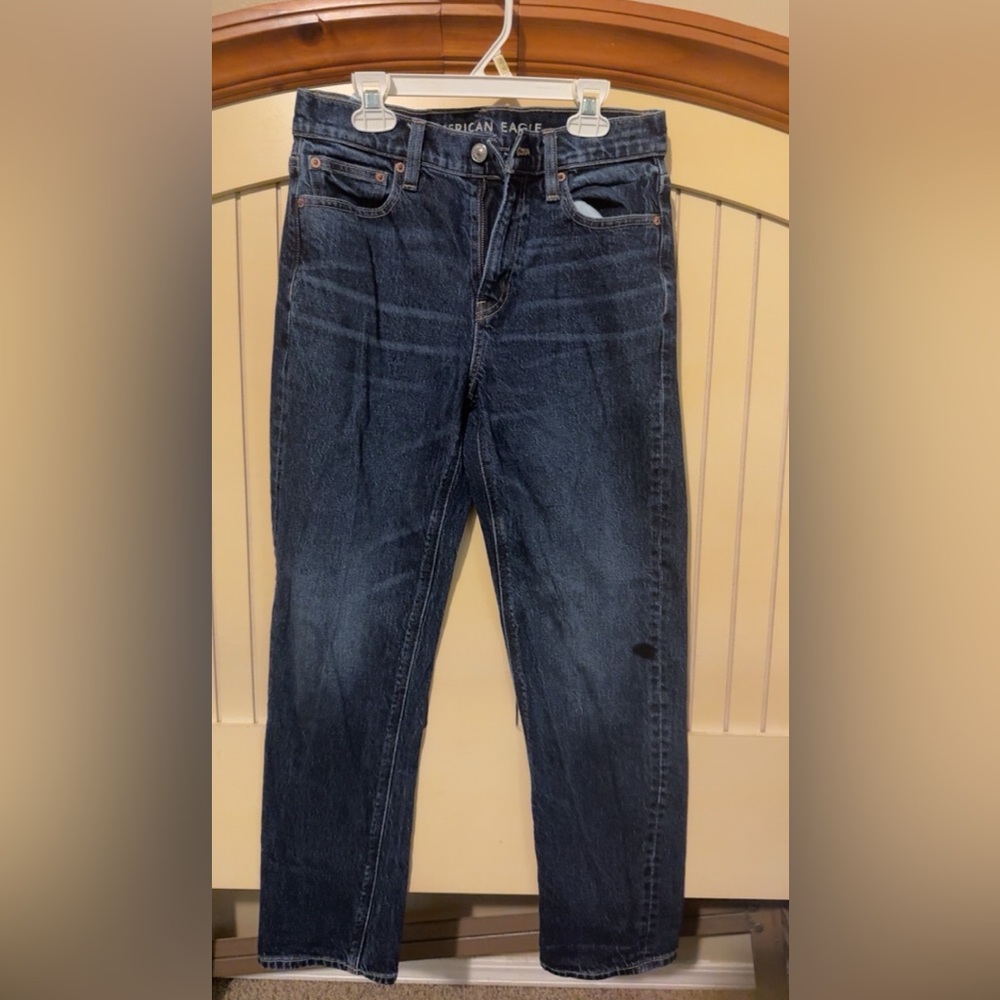 American Eagle Outfitters Women's High Rise Jeans - Dark Blue